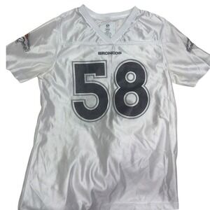 Denver Broncos #58 Miller White Football Jersey NFL Team Apparel Large 10 12